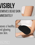 Valitic Exfoliating Glove Body Scrubber - Exfoliating Mitt Dead Skin Remover, Shower Face and Body Exfoliator - Korean Style Skin Scrubber Washcloth - Spray and Self Tan Remover, Pair Black