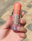 Chubby Cream Highlighter Stick for Face, Glitter Eyeshadow Peach Shimmer