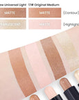 Kaely 2Pcs Cream Bronzer Highlighter Stick,Face Shaping Contouring Shades Makeup,02+17