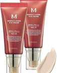 MISSHA M Perfect Cover BB Cream Dual Pack No.21 Light Beige - Light with Cool Undertone SPF 42 PA +++ 1.69 Fl Oz - Tinted Moisturizer with SPF