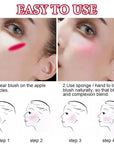 Cream Blush Stick,Blush Stick for Cheeks with Contour Rose Pink)