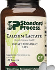 Standard Process Calcium Lactate - Immune Support and Bone Strength - Bone Health and Muscle Supplement with Magnesium and Calcium - 180 Tablets