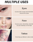 Kaely Pot Concealer Set,under Eye for Conceals Dark IVORY WHITE