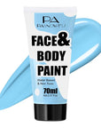 Light Blue Face Paint 70ml, Water-Based Highly Pigmented Body Paint for Avatar, Sally Makeup, Non-Toxic Washable Face Body Paint for Adults Halloween SFX Cosplay Makeup ,Costume Events
