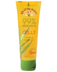 Lily Of The Desert Gelly Moisturizer - 99% Organic Aloe Vera Gel for Skin, After Sun Care with Aloe, Vitamin E Oil, and Vitamin C for Sunburn Relief, 4 Fl Oz