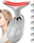 Red-Light-Therapy-for-Face and Neck with 7 Color, Facial Massager for Face and Neck, Face 𝖲 culpting Wand (Grey)