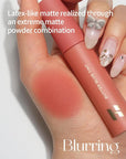 HOLIKA HOLIKA Butter Blur Lip Tint (02 PEANUT) - Korean Matte Lip Tint, Lightweight High-Pigmented Lips, Velvety Silky Smooth K-Beauty Lip Makeup, Long Wearing Formula