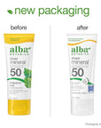 Alba Botanica Sheer Mineral Sunscreen Lotion, Broad Spectrum SPF 50, Fragrance Free, 3 fl oz