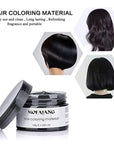 Hair Wax Color, Black, Hair Wax Dye Hair Styling Clay 4.23 oz - Easy Washout Black Hair Color Wax for Halloween Party, Cosplay