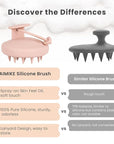 AIMIKE Scalp Massager - Silicone Shampoo Brush for Hair, Dandruff Removal & Hair Growth Stimulator - Exfoliator for Dry & Wet Scalp