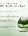 Aloderma Aloe Firming Eye Cream Made with 70% Organic Aloe Vera - Natural Daily Hydrating Eye Cream with Jojoba, Hyaluronic Acid, & Organic Aloe - Reduce Signs of Aging, Fine Lines & Wrinkles, 25g