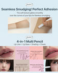 Heart Percent Dote On Mood Lip Pencil, Long-Lasting Creamy Lip Crayon Smooth Color Liner Retractable Lipstick Pencil 0.8g, #04. Strawberry Milk