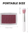 Berry Blush Powder Blush for Cheeks with Brush, Matte Blush Palette Blush Powder Face Blusher, Natural Blendable Formula Silky Lightweight Makeup Blush Rubores de Maquillaje, 006#