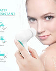 Waterproof Facial Cleansing Spin Brush Set with 5 Exfoliating Brush Heads - Electric Face Scrubber Cleanser Brush by CLSEVXY - Face Brush for Gentle Exfoliation and Deep Scrubbing