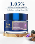 Blue Nectar Face Cream for Women for Aging Skin | Ayurvedic Daily Face Moisturizer for Women with Kumkumadi Saffron Oil for Skin | Hydrating Day & Night Cream (14 Herbs, 1.76 Oz)