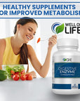 Well of Life Digestive Enzyme: 700mg, 60 Vegetarian Capsules, Enhance Digestive Health, Nutrient Absorption & Gut Health, Lactobacillus, Bromelain, Papain & More, All-Natural, Vegan, Made in USA