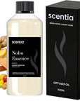 Scentia Hotel Diffuser Oil Inspired by The Nobu Hotel Scent - 500 mL 16.9 fl oz - Essential Oil Blend Jasmine, Lilly, Sandalwood & Fresh Citrus for HVAC Ultrasonic Diffusers - Nobu Essence