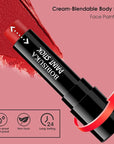 BOBISUKA Red Body Face Paint Stick, Sweatproof Eye Black Stick for Baseball Football Softball Sports - Full Coverage Face Painting for Devil, Vampire, Wound Joker Halloween Looks