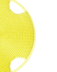 Boie USA Flat Body Scrubber - Soft Silicone-Like Exfoliating Shower Scrubber & Body Cleansing Brush - Stick-to-Wall Loofah Replacement - Body Exfoliator for All Skin Types (Yellow)