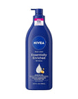 NIVEA Essentially Enriched Body Lotion for Very Dry Skin with Hyaluronic Acid, Almond Oil and Deep Nourishing Serum, 72-Hour Body Moisturizer, 16.9 Fl Oz Pump Bottle