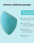 Real Techniques 6 Pack Assorted Makeup Blending Sponges, 3 Miracle Makeup Sponges, For Blending, Baking, And Setting, Use With Foundation & Powder, Dewy or Matte Finish, Cruelty-Free