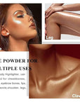 Glitter Powder Highlighter Makeup, Body Brightens the Natural Fairy Pink)