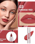 evpct Silky Lip Liner Pencil Retractable, Red Brown Smooth Lip Liner Creamy Velvet Lipliner Long-Lasting for Korean Makeup Contouring Matte Lip High Pigmented Rich Colors Crayon Lipstick Pen 03