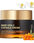 Deep Vitamin C Golden Capsule Hydrating Face Moisturizer, Antioxidant Protection, Lightweight Daily Skincare