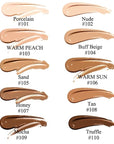 2Pack PHOERA Foundation,Full Coverage Flawless Soft Matte 24 HR Oil Control Waterproof Concealer Makeup. (109-Mocha)