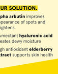 Acure Brightening 2% Alpha Arbutin Serum - Brighter Skin, Improve Dark Spots & Uneven Tone - 100% Vegan with Alpha Arbutin, Hyaluronic Acid & Elderberry Extract - Skincare For All Skin Types - 1 Fl Oz