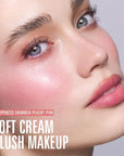 KIMUSE Soft Cream Blush Makeup, Liquid Blush for Dewy Finish