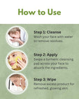 Turmeric kojic acid cleansing pads,