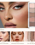 AMY'S DIARY Matte Nude Brown Beige Eye Shadow Palette Makeup, Natural Tones Eyeshadow Palette Nude Taupe Eye Shadows, for Woman Long Lasting Delanci bronzed mocha palette (#02)