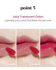 ETUDE Glow Fixing Tint #3 Dewy Fig | Non-sticky Glossy Shine Lip stain | Fills up with comfortable moisture | Tinting for dry lips