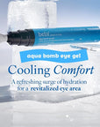 belif Aqua Bomb Cooling Eye Gel - Caffeine & Hyaluronic Acid for Puffiness & Hydration, Niacinamide & Vitamin C for Dark Circles, Adenosine & Collagen for Plumping & Firming, Korean Skin Care