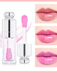 Hydrating Lip Glow Oil, Lip Oil Gloss Transparent Lip 2 OZ