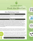 Aloderma Hydrating Face Cream for Dry Skin Made with 70% Organic Aloe Vera - Natural Hydration with Hyaluronic Acid & Arginine - Nourishing Aloe Vera Face Cream - Moisturizing Dry Skin Cream, 1.7oz