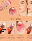 Summaryas Contour Wand & Blush Wands Duo - Blushs, Liquid Blush Wand for Women (Liquid blush stick, 15ml-03)