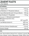 THORNE Basic B-Complex - Tissue-Ready Vitamin B Complex Supplement with Choline - Supports Cellular Energy Production, Brain Health & Red Blood Cell Formation - Gluten-Free, Dairy-Free - 60 Capsules