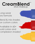Mehron Makeup CreamBlend Stick - Body Paint (.) (.) (PURPLE) 75 oz