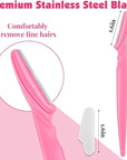 100 Pcs Eyebrow and Face Razors for Women and Men, Multi-Color Hair Trimmers with Protective Covers, Safe and Newbie-Friendly