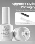 Beetles White Gel Nail Polish,15ml French UV Nail Polish Soak Off Nail Art Manicure Salon DIY Design Home Snowdrop Gift for Woman Colorful Bottle Gel