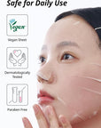 SNP Skin Return Lifting Essence Sheet Mask | Hydrating and Firming for All Skin Types | Vegan Sheet Masks | Peptide and Lactobacillus | Korean Face Masks Skincare | Facial Mask | 10 Sheets