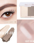AMY'S DIARY Neutral Nude Eyeshadow Palette Makeup, 2 Colors Velvety Matte Finish, Cool-Toned Nude Taupe Eye Shadows, Natural Everyday to Eye Makeup Looks, for Brown Eyes Long Lasting Naturing-Looking