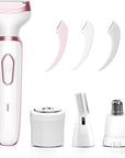 Electric Razors for Women, 4 in 1 Electric Women Shaver, Face Shavers Eyebrow Legs Armpit Bikini Area Pubic Underarms, Painless Facial Hair Removal Ladies Body Razors Set