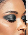MAKE Beauty Multi-Chromatic Eye Shadow. Metal Reflecting Luminous Foil Finish Creamy, Buildable, Dimensional Long-wear, Crease-proof Powder Eyeshadow, Multichrome Shade - Onyx, Slate Grey