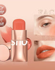 Blush Stick for Cheeks Makeup,Waterproof Cream Blush Face