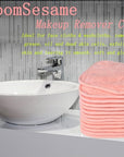 Makeup Remover Cloths for Face, Eye, Lips - Reusable Makeup Remover Pads Soft Microfiber Facial Cleansing Cloths 5 x 5 inch 6 Pack (Coral)