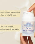 Natural Face Moisturizer for Dry Sensitive Skin - Organic Natural Face Cream - Facial Aloe & Green Tea Moisturizer Cruelty Free - Vegan Face Moisturizer for Women, Acne-Safe, Anti-Aging, No Fragrance
