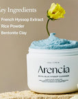 ARENCIA Hyssop Brightening & Deep-Cleansing Face Scrub & Exfoliator - All Skin Types, For Sebaceous Filaments & Blackheads (1.76oz)
